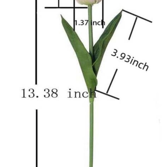 Artificial Tulips Bouquet Real Touch PU. 55 Flowers in glass vase - Picture 10 of 10